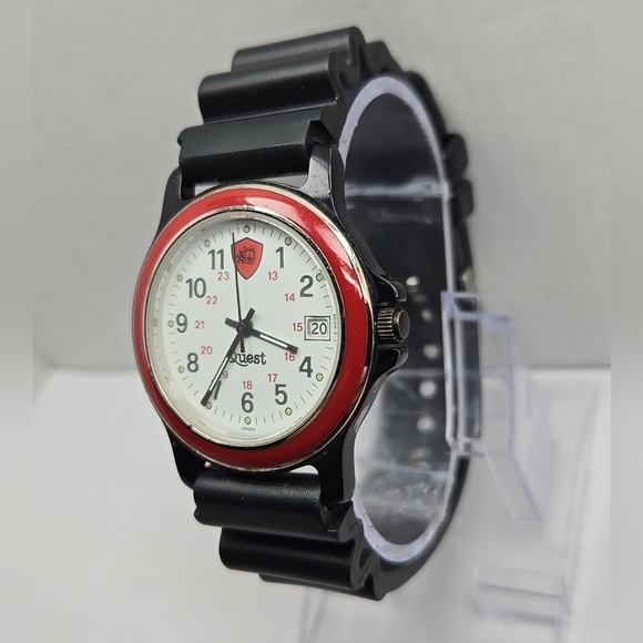 Mens Quest Army Military Style Date Watch 3ATM Quartz LDW-50 New Battery - Picture 2 of 9